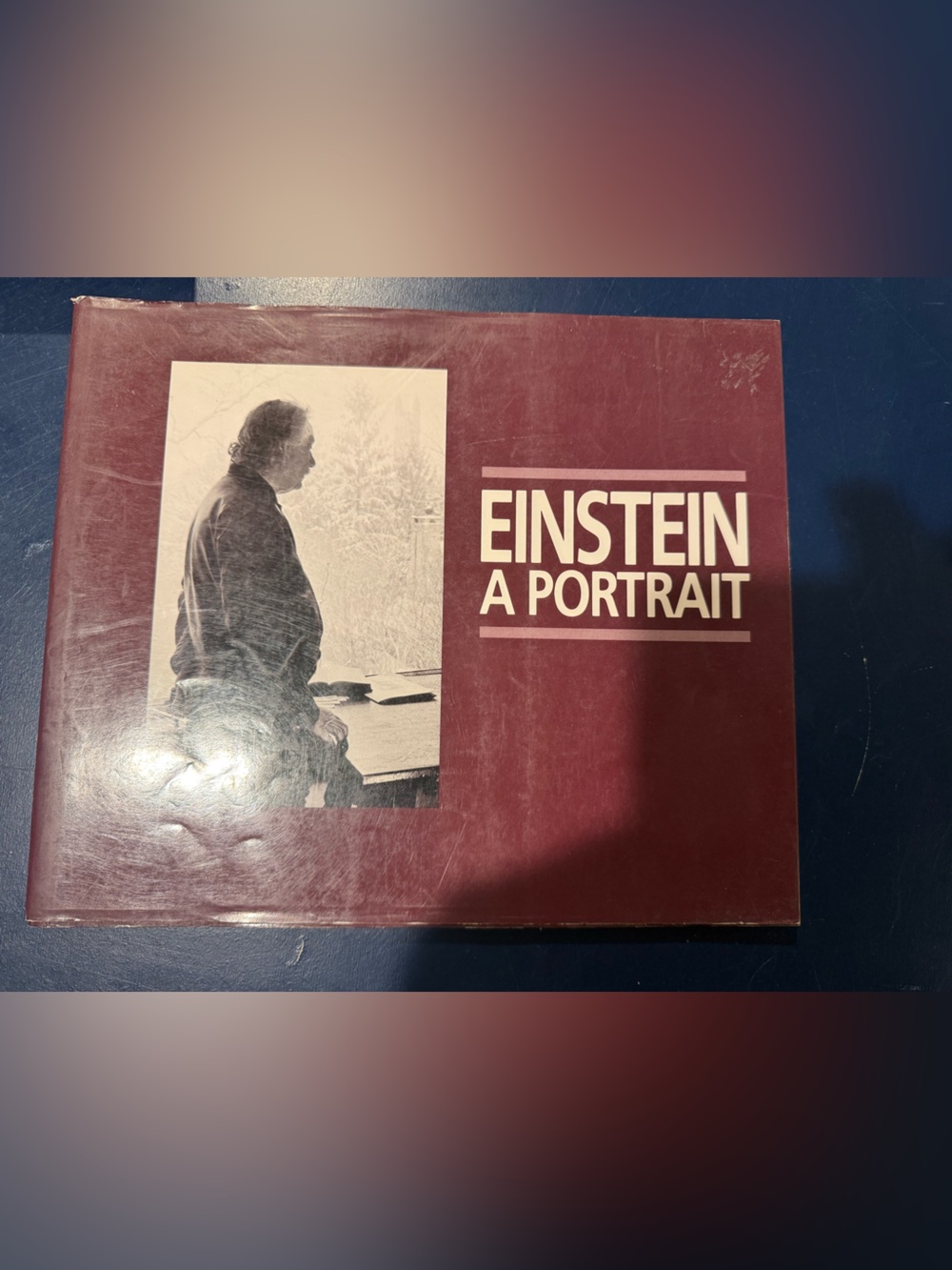Einstein: A Portrait Hardcover Book - Burgundy Cover